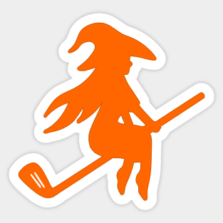 Halloween Golf Witch Sticker